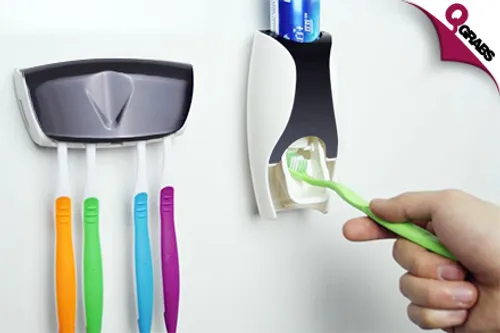 From QR25, Brush Smarter with Sets of Toothpaste Dispensers & Toothbrush Holders! (Up to QR78 Value)